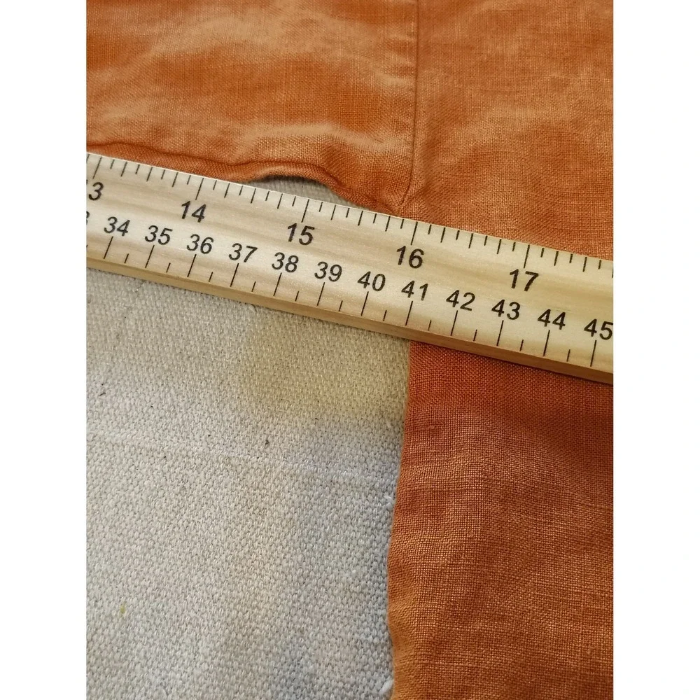 Bryn Walker Womens Rust 100% Linen Side Button Boxy Top Made in USA Small U - Picture 5 of 10